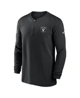 Men's Nike Black Las Vegas Raiders 2023 Sideline Performance Long Sleeve Quarter-Zip Top