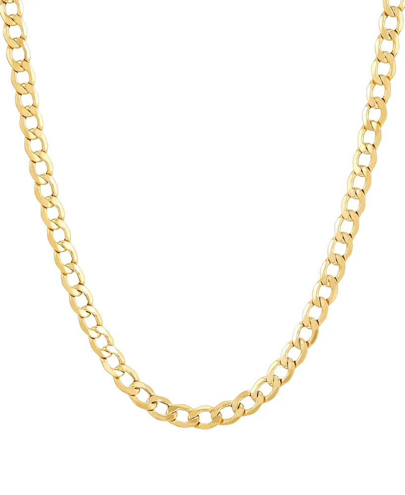 Italian Gold 20" Curb Link Chain Necklace (5mm) in 14k Gold