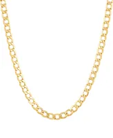 Italian Gold 20" Curb Link Chain Necklace (5mm) in 14k Gold