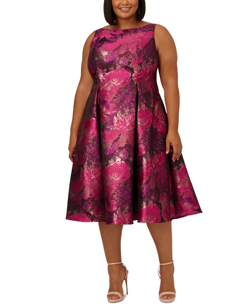 Adrianna Papell Plus Size Metallic Jacquard Fit & Flare Dress | Mall of  America®