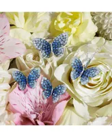 Le Vian Denim Ombre (1-3/4 ct. t.w.) & White Sapphire (1/2 ct. t.w.) Butterfly Stud Earrings in 14k White Gold