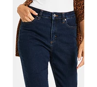 Style & Co Petite High-Rise Natural Straight-Leg Jeans, Short