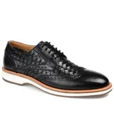 Thomas & Vine Men's Radcliff Wide Width Tru Comfort Foam Lace-Up Woven Wingtip Derby Shoes