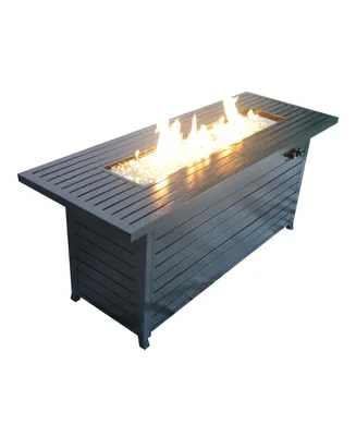 Simplie Fun 57 In Outdoor Gas Propane Fire Pits Table, Aluminum