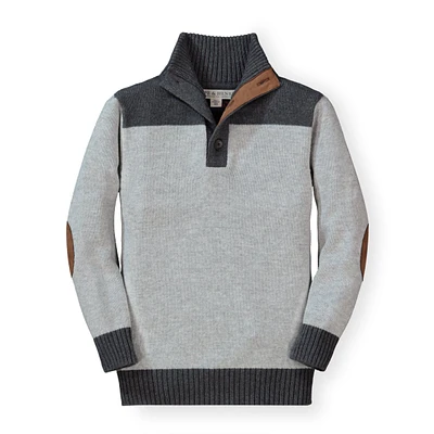 Hope & Henry Boys Organic Mock Neck Sweater