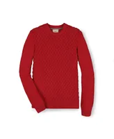 Hope & Henry Men's Organic Cotton Herringbone Cable Sweater