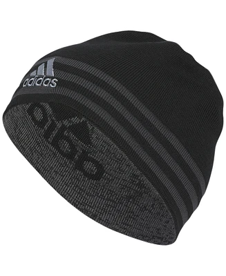 adidas Men's Eclipse Reversible 3 Three-Stripe Beanie