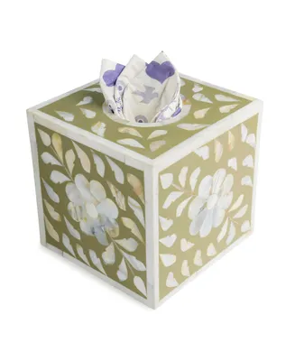 Gauri Kohli Jodhpur Mother of Pearl Tissue Box Cover, Small