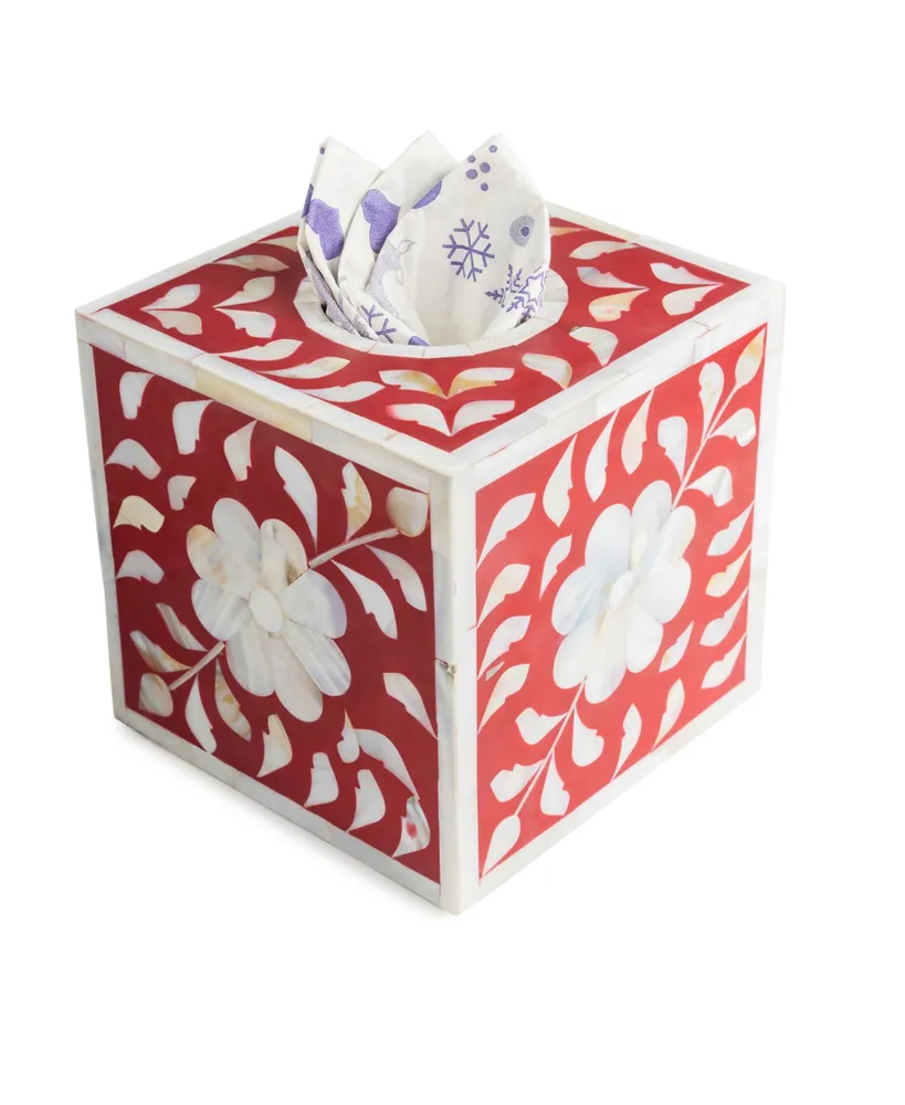 Gauri Kohli Jodhpur Mother of Pearl Tissue Box Cover, Small