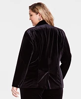 I.n.c. International Concepts Plus Velvet Blazer, Created for Macy's