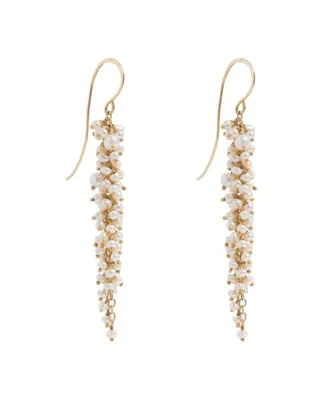 Delicate Gold Pearl Drops Earrings