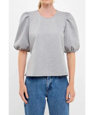 English Factory Women's Puff Sleeve Top