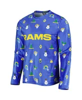 Men's Foco Royal Los Angeles Rams Holiday Repeat Long Sleeve T-shirt