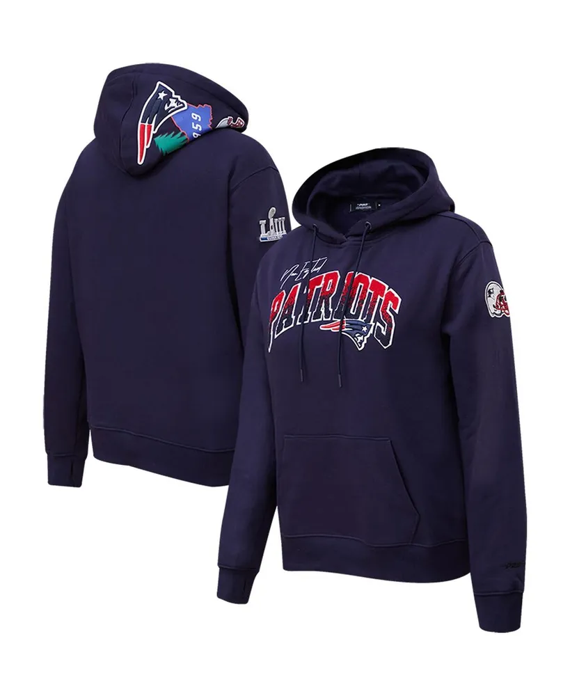 Women's Pro Standard Navy New England Patriots Local Patch Pullover Hoodie