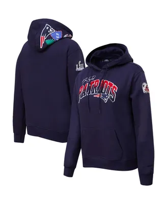 Women's Pro Standard Navy New England Patriots Local Patch Pullover Hoodie