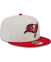 Men's New Era Khaki, Red Tampa Bay Buccaneers Super Bowl Champions Patch 59FIFTY Fitted Hat