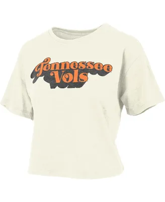 Women's Pressbox White Tennessee Volunteers Vintage-Inspired Easy T-shirt