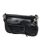 Urban Originals A Little Crazy Croc-effect Faux Leather Crossbody Bag