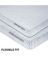 Ely's & Co. Baby Fitted Waterproof Crib Sheet 100% Combed Jersey Cotton