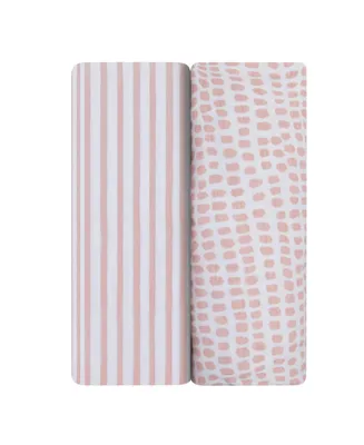 Ely's & Co. Waterproof Changing Pad Cover Set | Cradle Sheet Set 100% Cotton Jersey