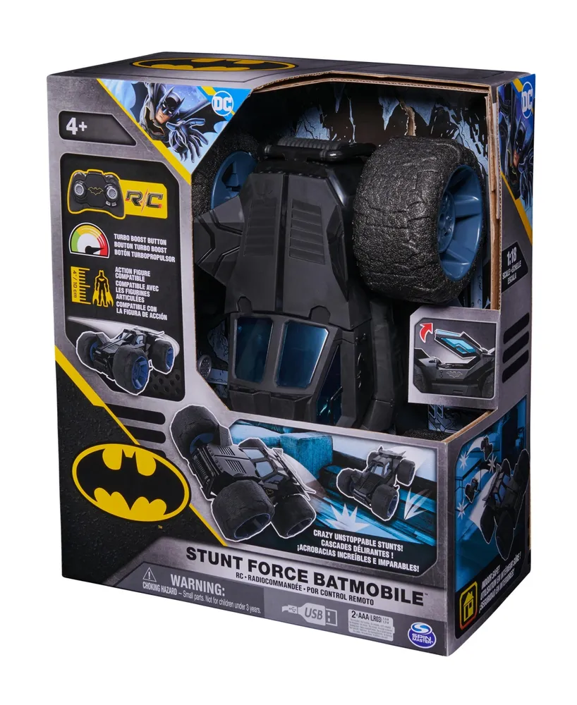 Batman Stunt force Batmobile, Indoor Remote Control Car, Turbo Boost Crazy Stunts - Multi