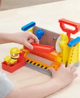 Rubble & Crew, Rubble's Workshop Playset, Construction Toys with Kinetic Build-It Sand Rubble Action Figure - Multi