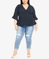 City Chic Women's Fresh Spot Top