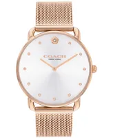 Coach Women's Elliot Rose Gold-Tone Stainless Steel Mesh Bracelet Watch 36mm