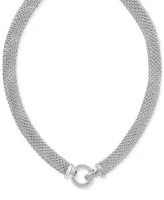 Diamond Circle Mesh Link 18" Collar Necklace (5/8 ct. t.w.)