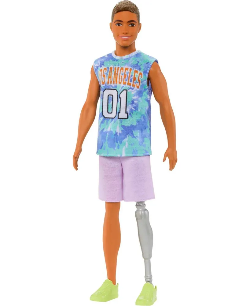 Barbie Ken Fashionistas Doll 212 With Jersey and Prosthetic Leg - Multi