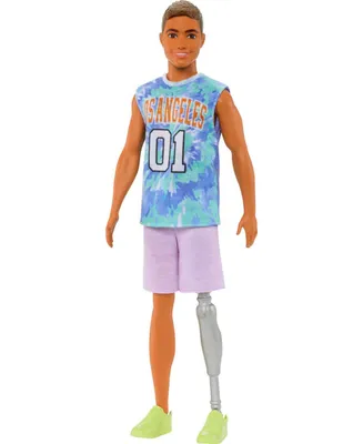 Barbie Ken Fashionistas Doll 212 With Jersey and Prosthetic Leg - Multi