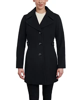 Anne Klein Petite Single-Breasted Notched-Collar Peacoat, Created for Macy's