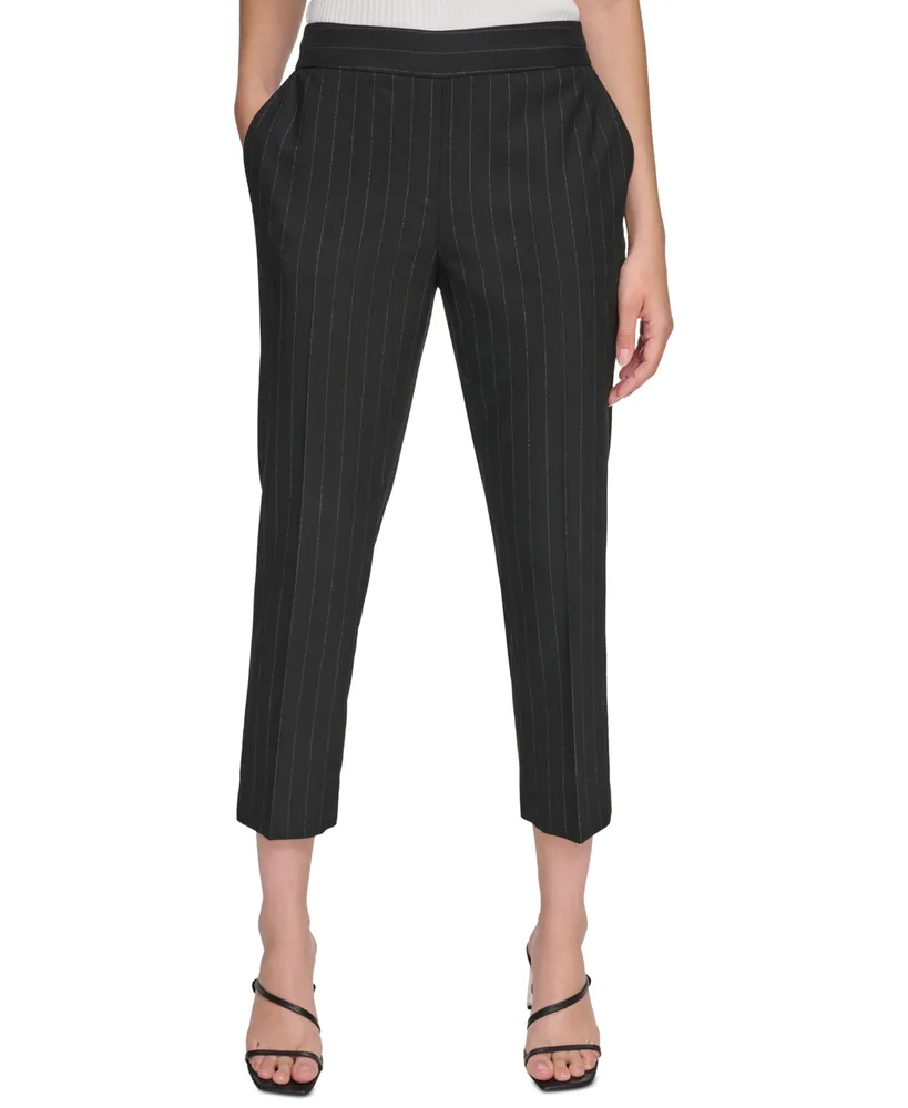 Calvin Klein Women's Elastic-Waist Wide-Leg Pants - Macy's