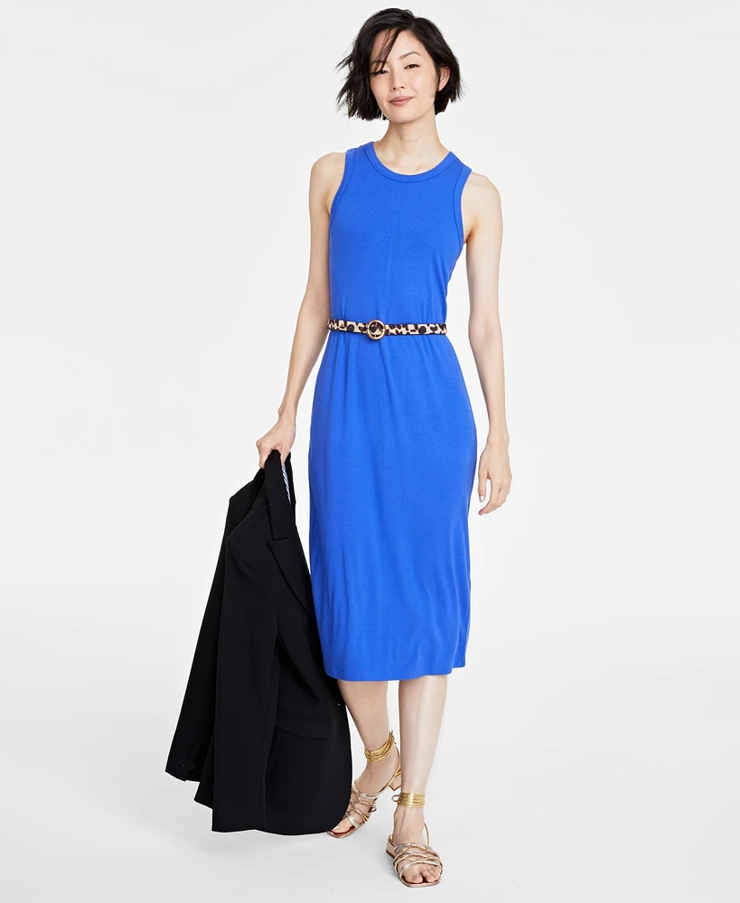 On 34th Women's Rib-Knit Midi Tank Dress