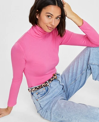 On 34th Women's Modal Long Sleeve Turtleneck, Created for Macy's