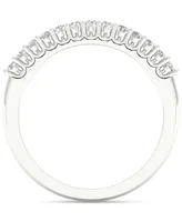 Diamond Double Row Anniversary Band (1/2 ct. t.w.) in 14k White Gold