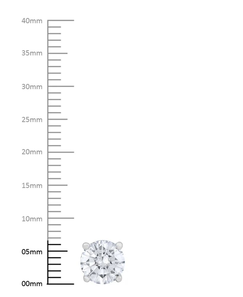 Diamond Solitaire Stud Earrings (3 ct. t.w.) in 14k White Gold