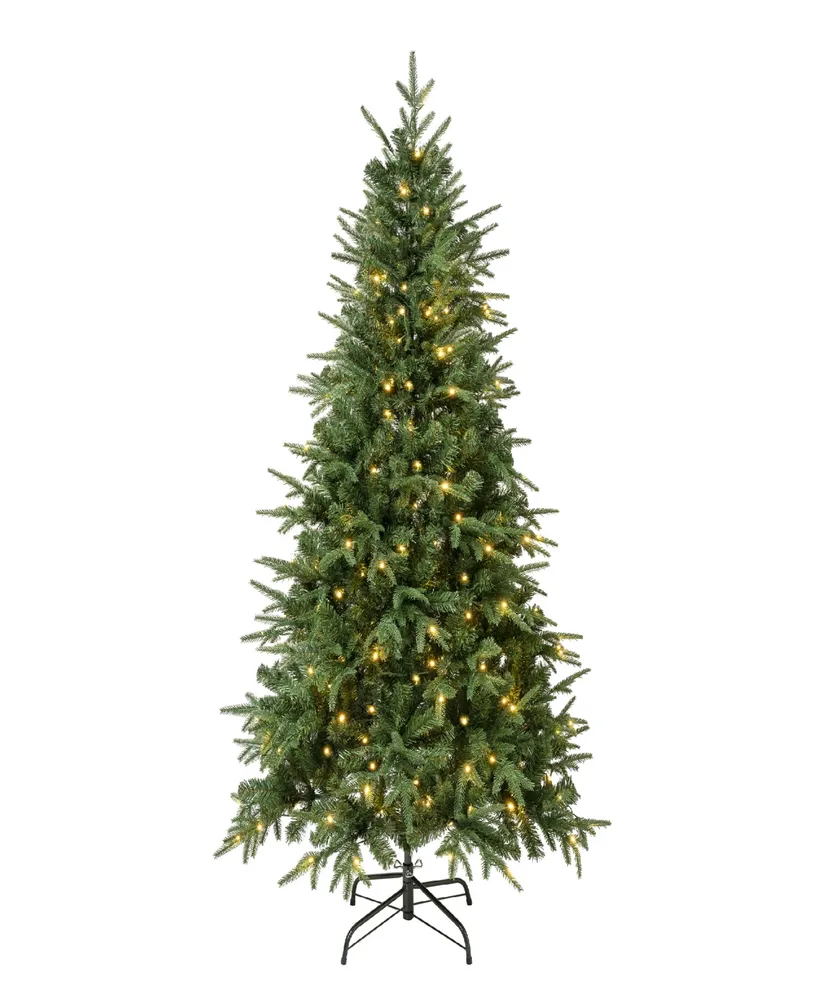 National Tree Company Feel-Real Downswept Douglas Fir Tree with Clear Lights, 7.5