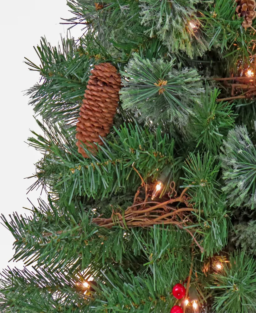 National Tree Company 4' Glistening Pine Entrance Tree with Clear Lights