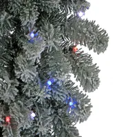 National Tree Company 9' Snowy Sheffield Spruce Garland with Twinkly Led Lights