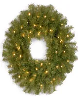 National Tree Company 30" Norwood Fir Wreath with Twinkly Led Lights