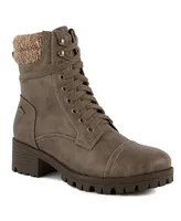 Sugar Women's Oraura Lace-Up Lug Sole Combat Booties