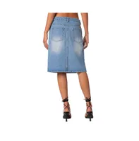 Women's Junia Slitted Denim Skirt