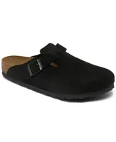 Birkenstock Men's Boston Soft Footbed Suede Leather Clogs from Finish Line