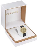 Versace Women's Swiss New Generation Black Leather Strap Watch 36mm