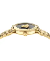 Versace Men's Swiss Medusa Infinite Gold Ion Plated Stainless Steel Bracelet Watch 47mm