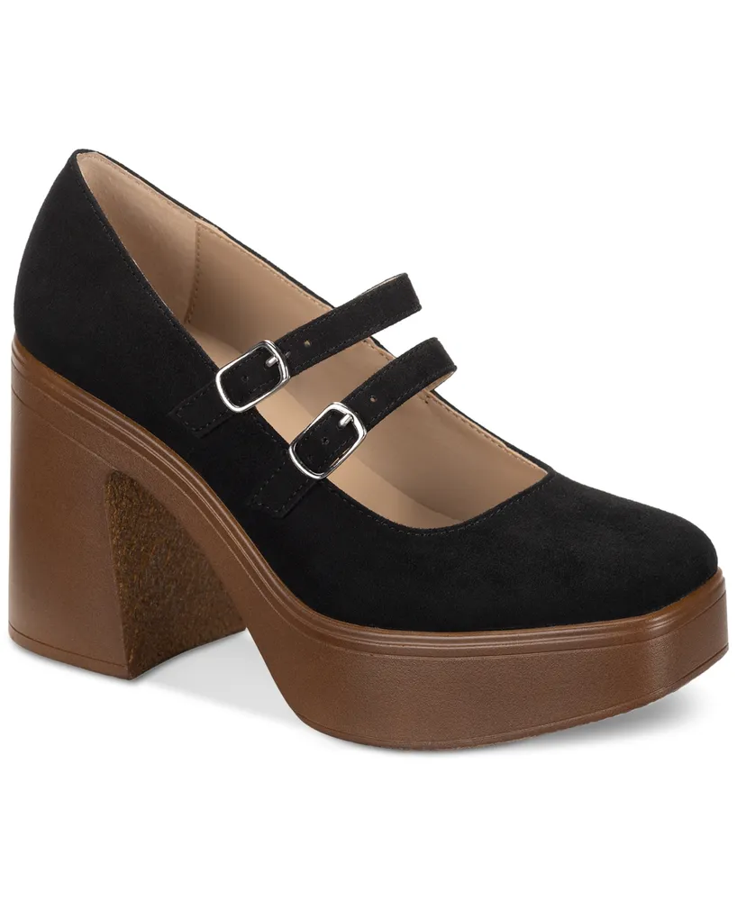 Sun + Stone Women's Shaunaa Block Heel Platform Mary Jane Dress Pumps, Created for Macy's