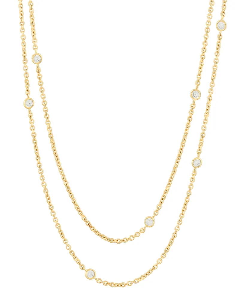 Style&Co. Style & Co Two-Tone Hammered Link Statement Necklace, 18