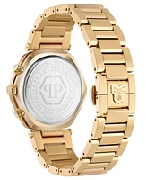 Philipp Plein Men's The Hexagon Chronograph Gold-Tone Stainless Steel Bracelet Watch 42mm