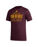 Men's adidas Maroon Arizona State Sun Devils Sideline Aeroready Pregame T-shirt